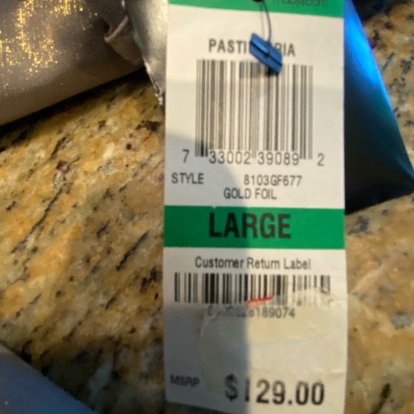 Alfani Double Breasted Military Styled Gold Foil Jacket - Picture 6 of 9